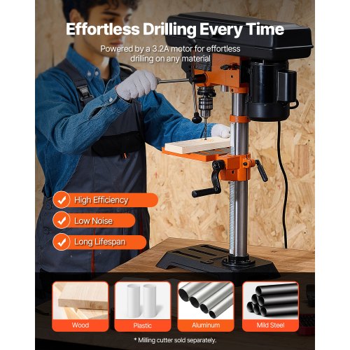Benchtop Drill Press 3.2 Amp 5Speed Adjustable Drill Press