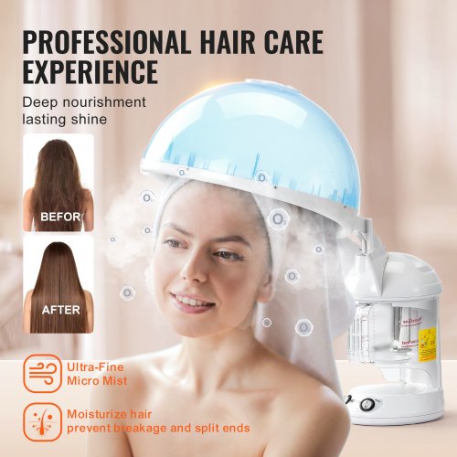 Hair Steamer 2in1 Professional Hair Facial Steamer with Detachable