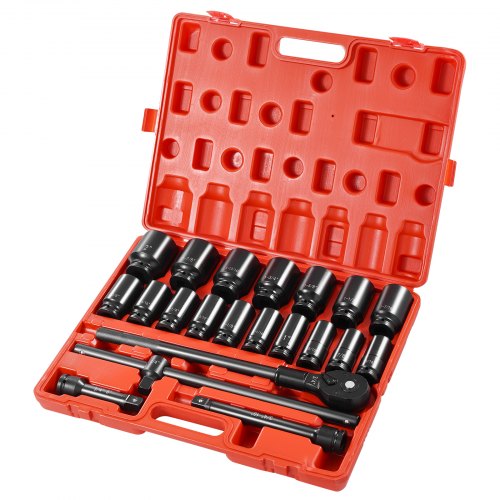 Impact Socket Set 34 Inches 22 Piece Deep Impact Sockets Socket Assortment
