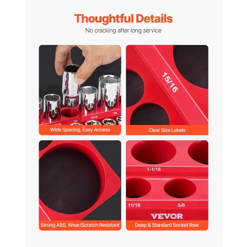 Magnetic Socket Organizer Set 3PCS Magnetic Socket Holder 14 38