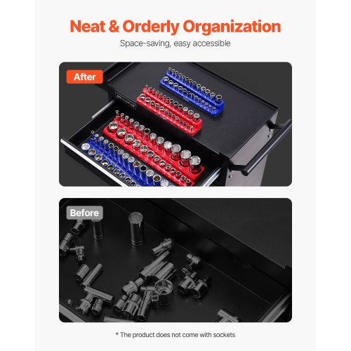 Magnetic Socket Organizer Set 4PCS Magnetic Socket Holder 14 38