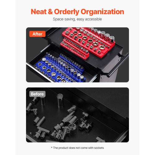 Magnetic Socket Organizer Set 6PCS Socket Holder 14 38 12