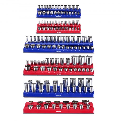 Magnetic Socket Organizer Set 6PCS Socket Holder 14 38 12