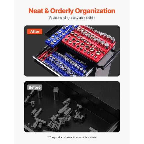 Magnetic Socket Organizer Set 8PCS Socket Holder 14 38 12