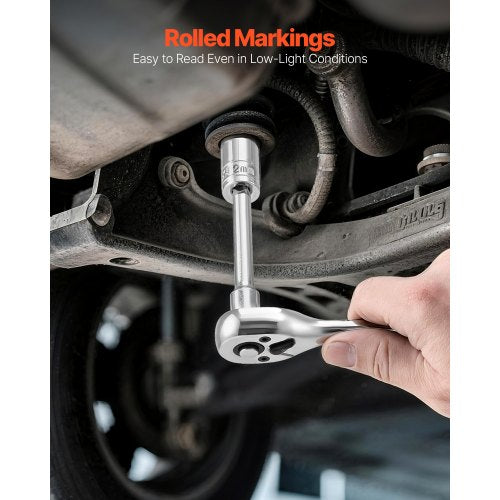 Socket Set 27 Pieces 14 inch Drive Socket and Ratchet Set SAE and Ratchet Set