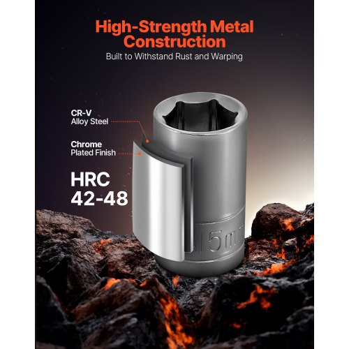 Socket Set 33 Pieces 12 inch Drive Socket and Ratchet Set SAE and Ratchet Set