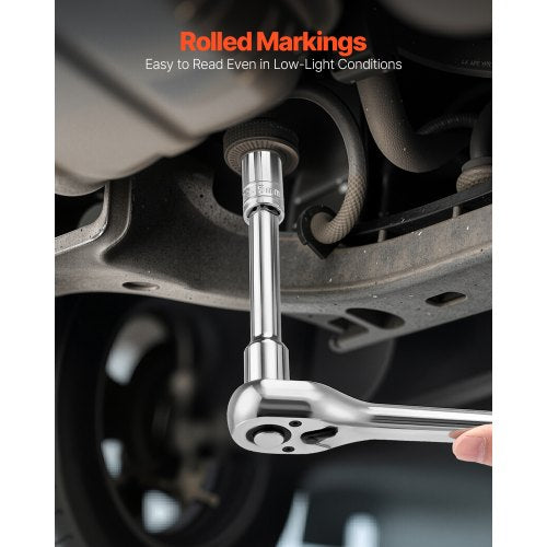 Socket Set 33 Pieces 12 inch Drive Socket and Ratchet Set SAE and Ratchet Set