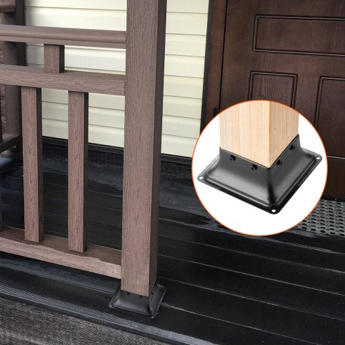 4x4 Post Base 4Pcs Internal 36x36 Heavy Duty PowderCoated Steel Post