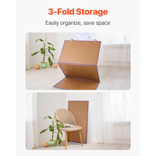 Japanese Tatami Mat 80 x 39 in Foldable Handwoven Natural Rattan Tatami