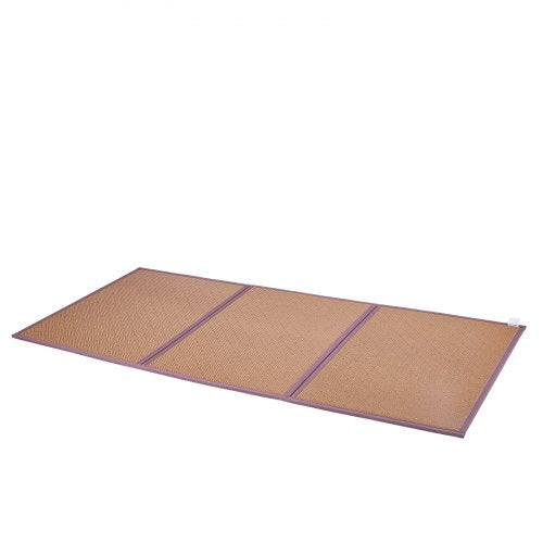 Japanese Tatami Mat 80 x 39 in Foldable Handwoven Natural Rattan Tatami