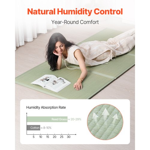 Japanese Tatami Mat Twin Size Foldable Japanese Tatami Mattress Natural