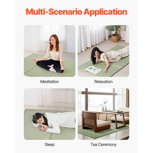 Japanese Tatami Mat Twin Size Foldable Japanese Tatami Mattress Natural