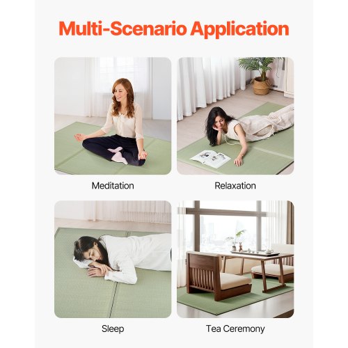 Japanese Tatami Mat King Size Foldable Japanese Tatami Mattress Natural