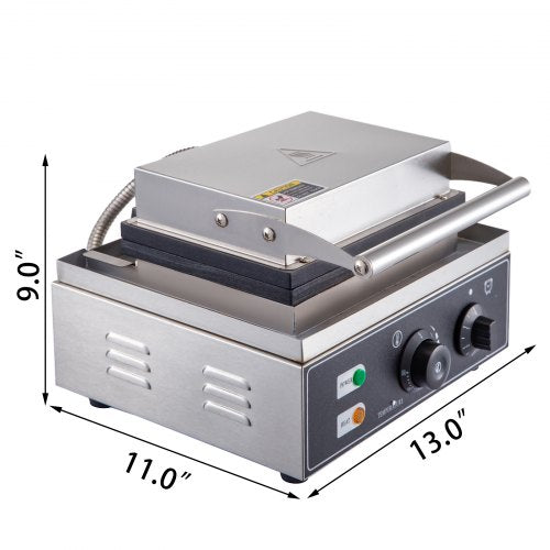110V Commercial Waffle Donut Machine 6 Holes DoubleSided Heating 50300