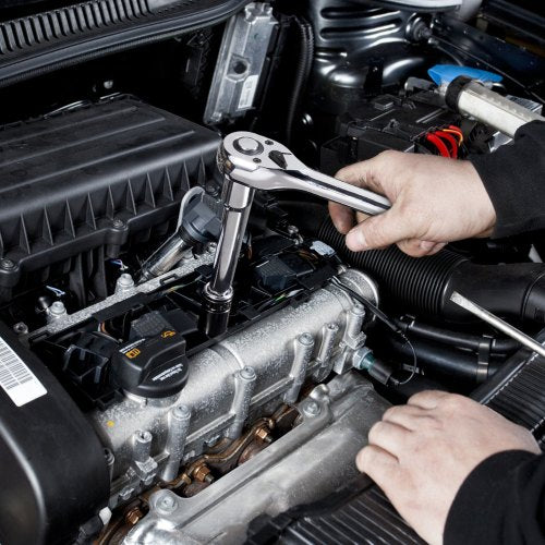 Socket Set 14 and 38 Drive Socket and Ratchet Set 6Point Socket