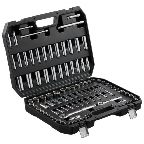 Socket Set 14 and 38 Drive Socket and Ratchet Set 6Point Socket