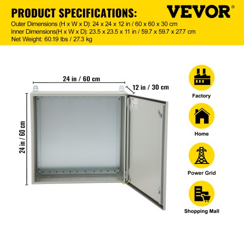 Electrical Enclosure 24 x 24 x 12 NEMA 4 Outdoor Enclosure