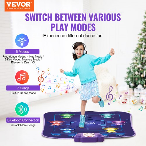 Dance Mat 6Button Dance Mixer Rhythm Step Play Mat Electronic Dance Pad