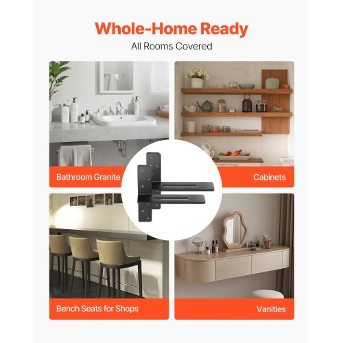 T Shelf Brackets 2 Pcs 200 lbs90 kg Weight Capacity 12x289x12 in 3048x735x3048