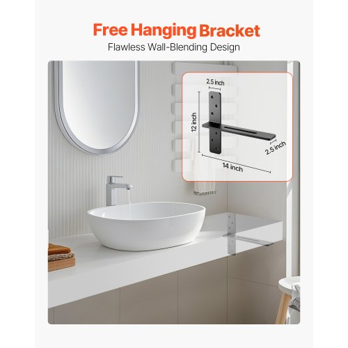 T Shelf Brackets 2 Pcs 200 lbs90 kg Weight Capacity 14x289x12 in 3556x735x3048