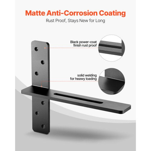 T Shelf Brackets 2 Pcs 200 lbs90 kg Weight Capacity 14x289x12 in 3556x735x3048