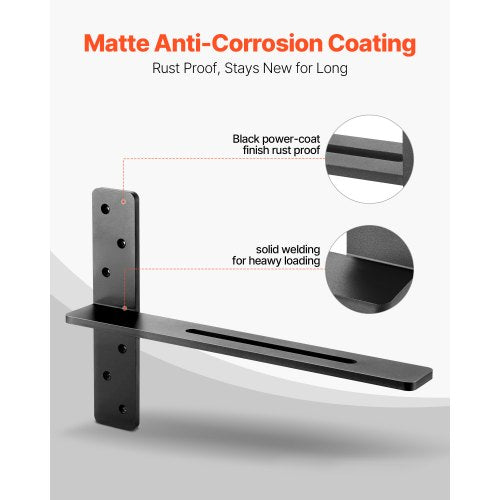 T Shelf Brackets 2 Pcs 200 lbs90 kg Weight Capacity 18x289x12 in 4572x735x3048