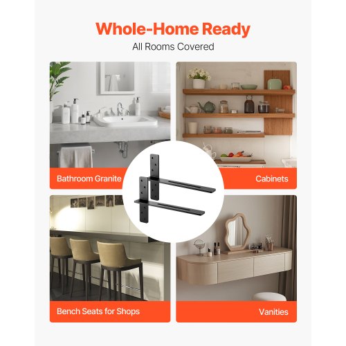T Shelf Brackets 2 Pcs 200 lbs90 kg Weight Capacity 18x289x12 in 4572x735x3048