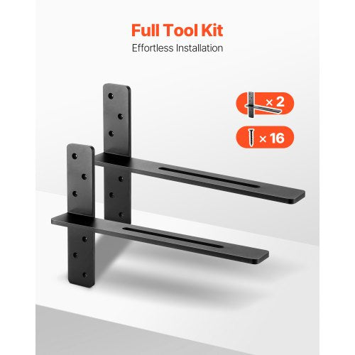 T Shelf Brackets 2 Pcs 200 lbs90 kg Weight Capacity 18x289x12 in 4572x735x3048