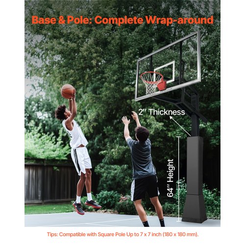 Basketball Pole Pad 64 Tall and 2 Thick Heavy Duty Wrap Around Pole
