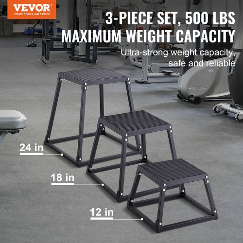 Plyometric Jump Boxes 121824 Inch Plyo Box Platform and Jumping Agility