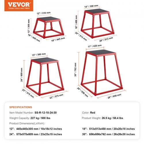 Plyometric Jump Boxes 12182430 Inch Plyo Box Platform and Jumping