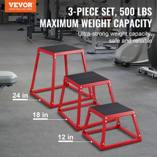 Plyometric Jump Boxes 121824 Inch Plyo Box Platform and Jumping Agility