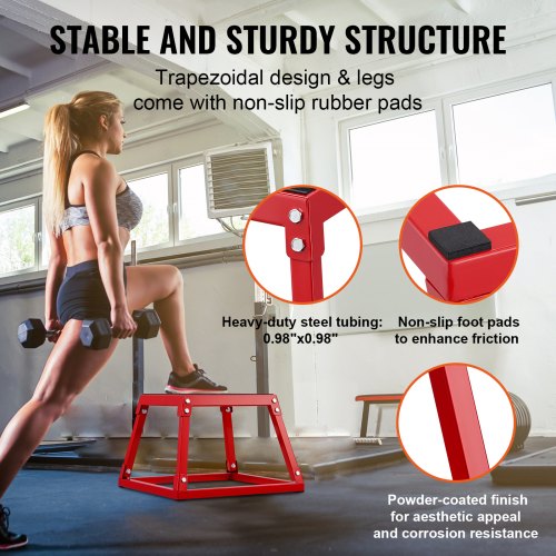 Plyometric Jump Box 12 Inch Plyo Box Steel Plyometric Platform and Jumping