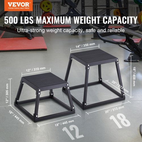 Plyometric Jump Box 18 Inch Plyo Box Steel Plyometric Platform and Jumping