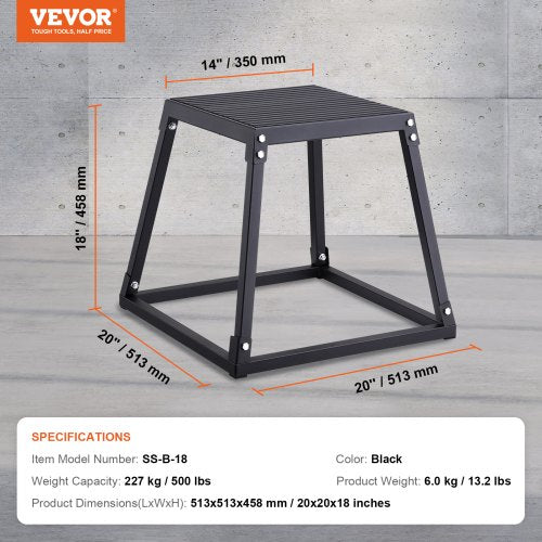 Plyometric Jump Box 18 Inch Plyo Box Steel Plyometric Platform and Jumping