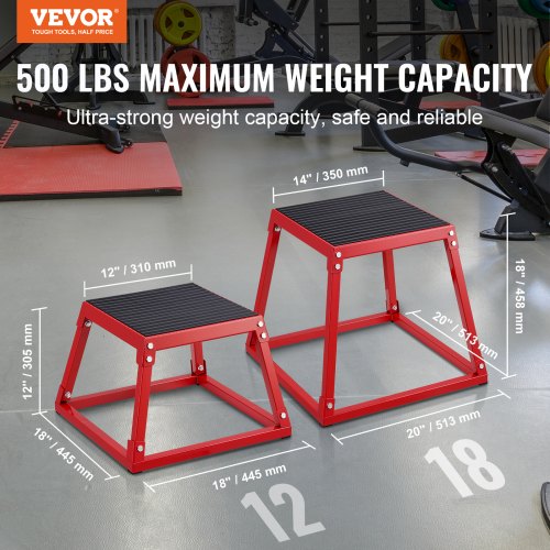 Plyometric Jump Box 18 Inch Plyo Box Steel Plyometric Platform and Jumping