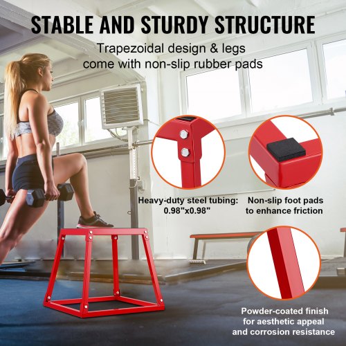 Plyometric Jump Box 18 Inch Plyo Box Steel Plyometric Platform and Jumping