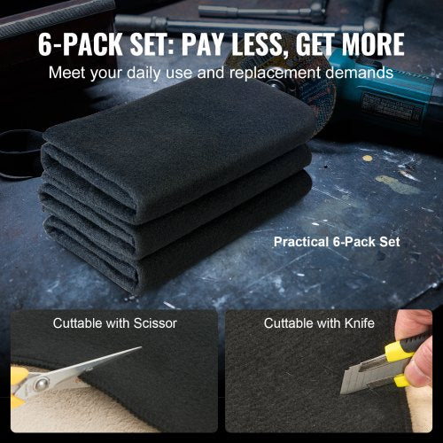 Carbon Felt Welding Blanket 6 Pack 21 x 20 Flame Retardant Welding