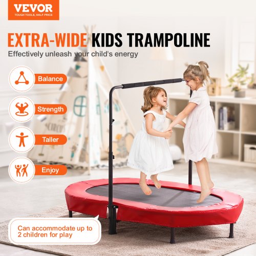 Kids Trampoline 56x36 inch Indoor Outdoor Trampoline Foldable Mini