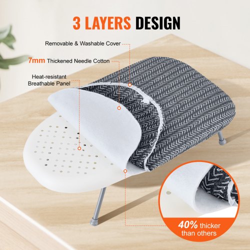 Tabletop Ironing Board 234 x 144 Small Iron Board with Heat Resistant