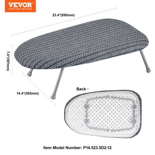 Tabletop Ironing Board 234 x 144 Small Iron Board with Heat Resistant