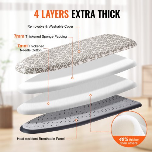 Ironing Board with Large 51 x 13 Ironing Surface Thickened 4 Layers Iron