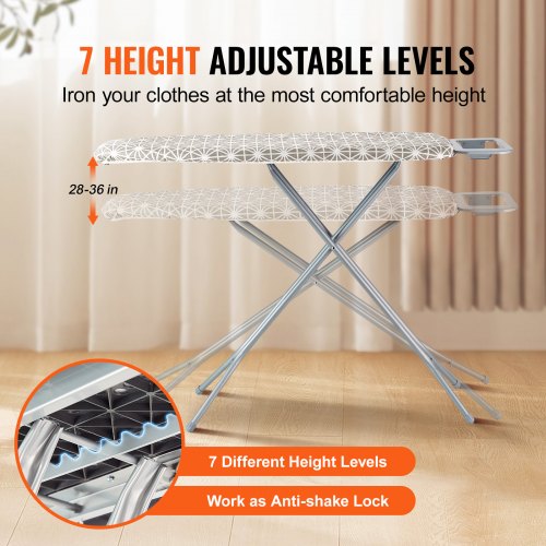 Ironing Board with Large 51 x 13 Ironing Surface Thickened 4 Layers Iron