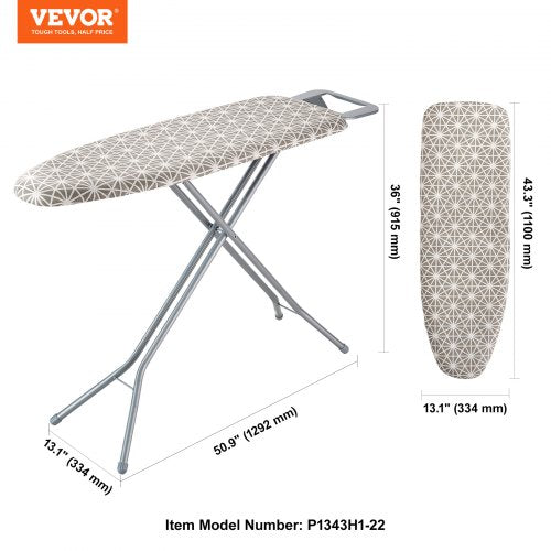 Ironing Board with Large 51 x 13 Ironing Surface Thickened 4 Layers Iron