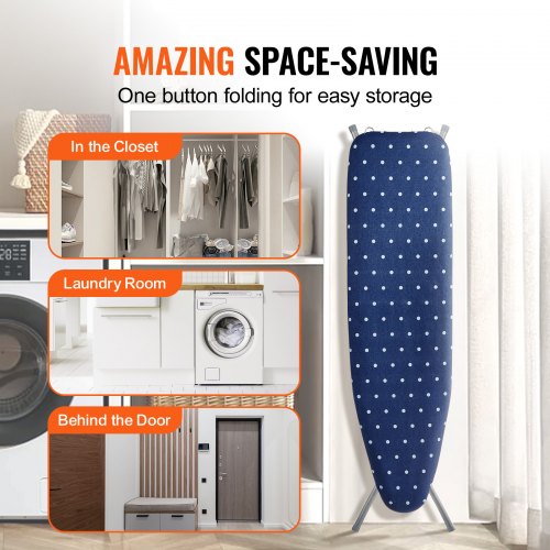 Ironing Board with Bottom Storage Tray Thickened 4 Layers Iron Board