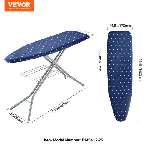 Ironing Board with Bottom Storage Tray Thickened 4 Layers Iron Board