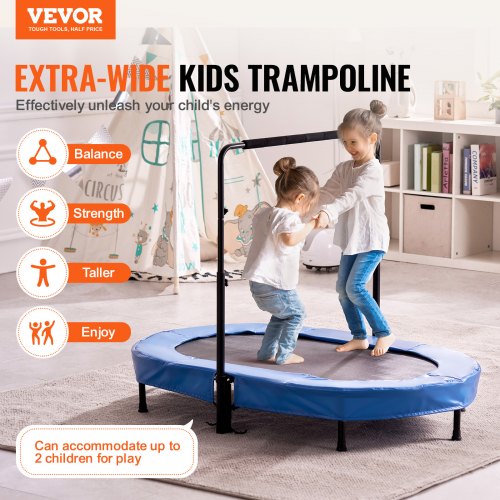 Kids Trampoline 56x36 inch Indoor Outdoor Trampoline Foldable Mini