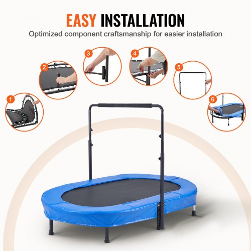 Kids Trampoline 56x36 inch Indoor Outdoor Trampoline Foldable Mini