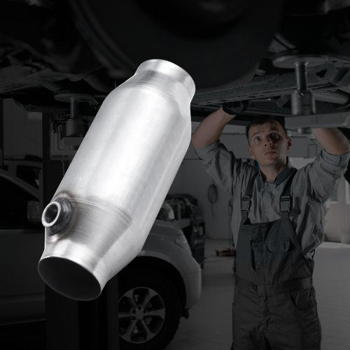 Universal Catalytic Converter 2.5 Inch InletOutlet 2 Pack High Flow Car