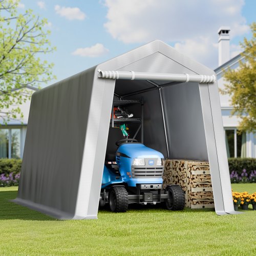 Outdoor Storage Shed 7 x 12 ft Portable Storage Tent with Rollup Door
